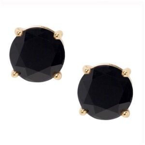 KATE SPADE • Jet Black Bright Idea Gumdrop Crystal Earrings